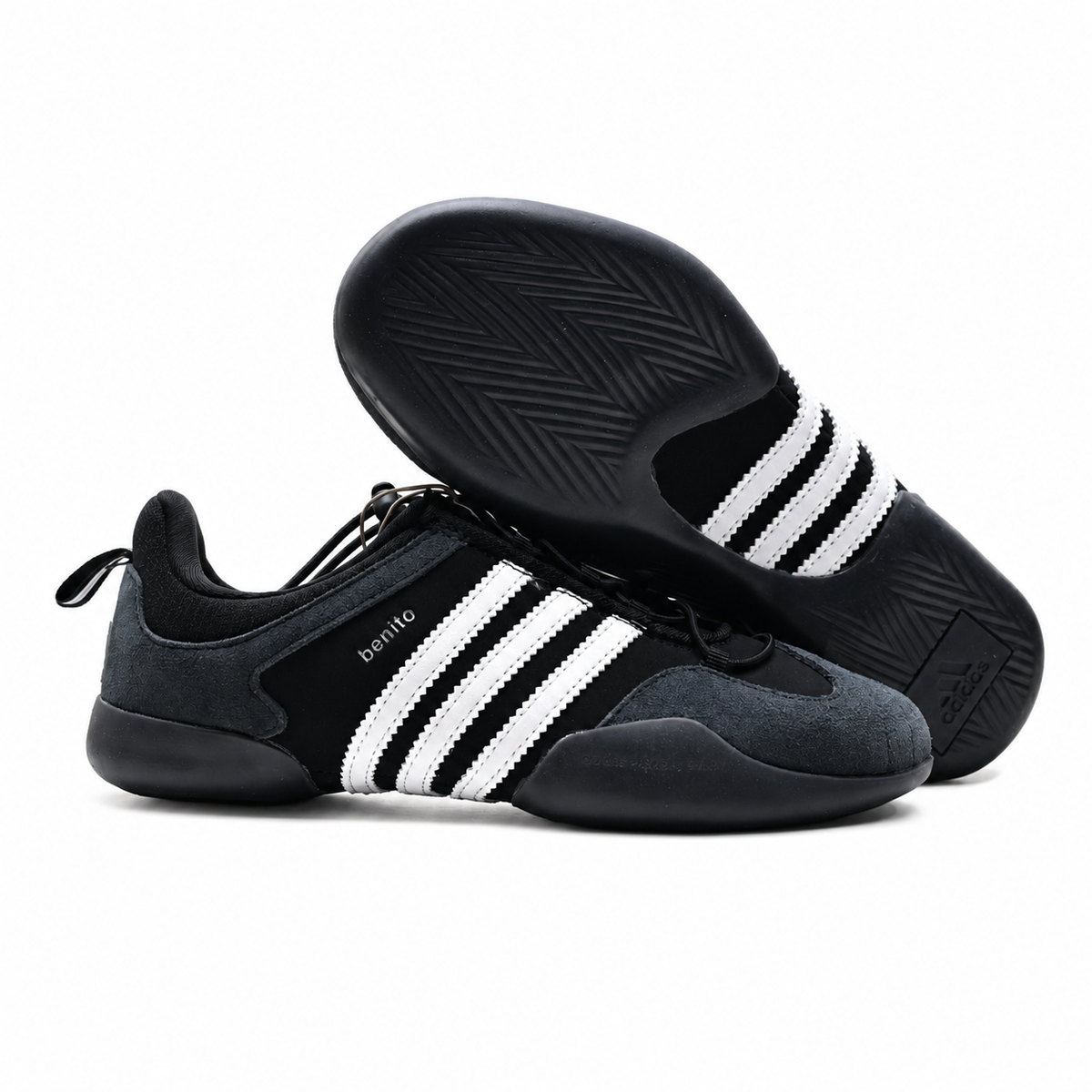 Adidas Samba OG x Benito | Black/White Suede + Bold White Stripes + Retro Indoor Sole, Unisex Sneakers, 2026 Streetwear Essential