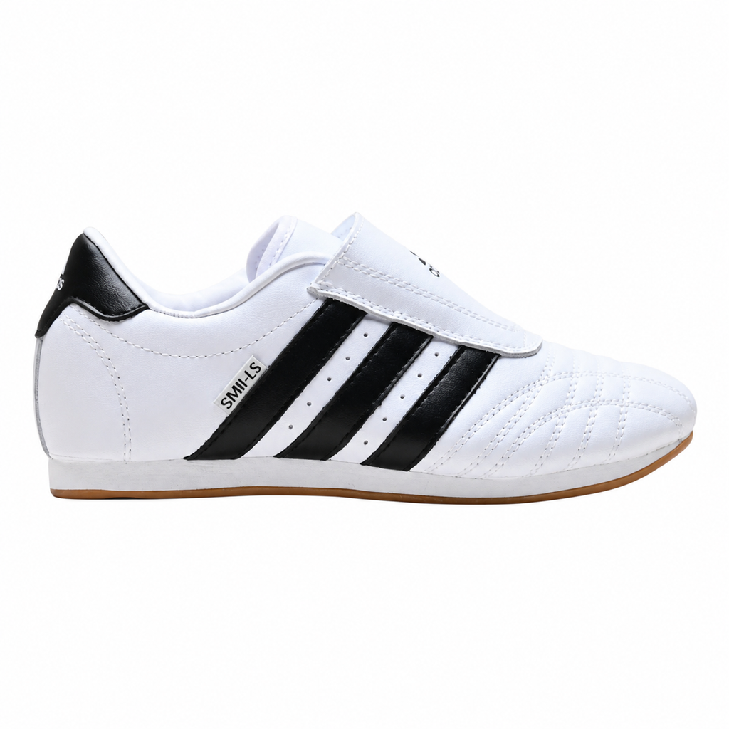Adidas Originals Taekwondo Velcro Sneakers JQ4774 | White Black Gum Thin Sole | Retro Martial Arts Low-Top Shoes | Unisex Casual Lifestyle Footwear