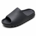 Black EVA Foam Slide Sandals – Unisex Lightweight Cushioned Thick Sole Slip-On Slides