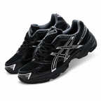 ASICS GEL-1130 Black Pure Silver Retro Running Sneakers – Unisex Mesh GEL Cushioned Shoes