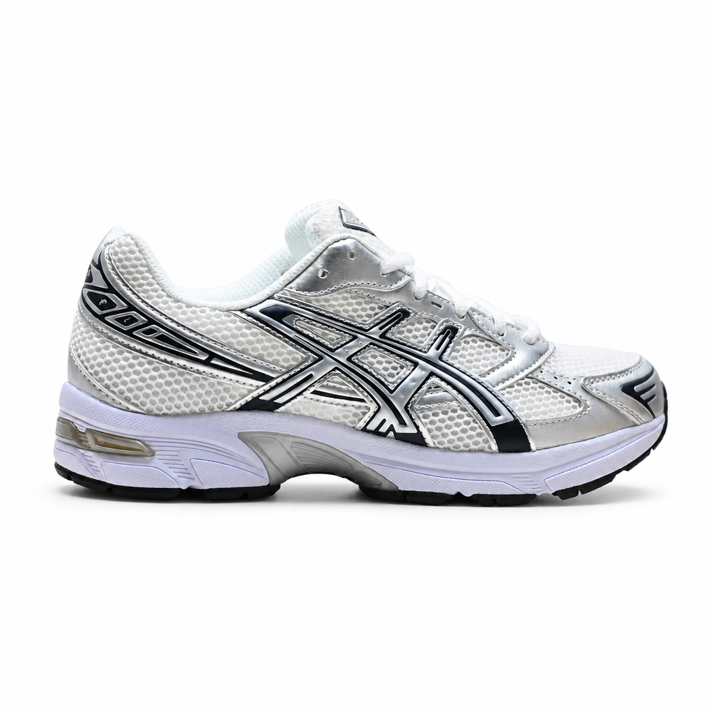 ASICS GEL-1130 White Pure Silver Retro Running Sneakers – Unisex Mesh Cushioned Shoes 1201B020-100