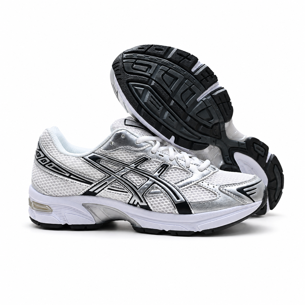ASICS GEL-1130 White Pure Silver Retro Running Sneakers – Unisex Mesh Cushioned Shoes 1201B020-100