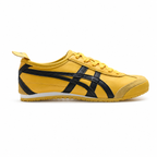 Onitsuka Tiger Mexico 66 Yellow Black Sneakers – Retro Low Top Casual Shoes with Suede Details