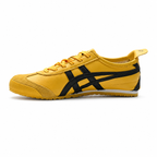 Onitsuka Tiger Mexico 66 Yellow Black Sneakers – Retro Low Top Casual Shoes with Suede Details