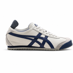 Onitsuka Tiger Mexico 66 Cream Navy Sneakers – Retro Low Top Casual Shoes with Suede Details