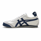 Onitsuka Tiger Mexico 66 Cream Navy Sneakers – Retro Low Top Casual Shoes with Suede Details