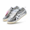Onitsuka Tiger Mexico 66 | Metallic Silver/White + Retro Y2K Aesthetic + Cream Sole, Unisex Lifestyle Sneakers, Futuristic Streetwear Essential