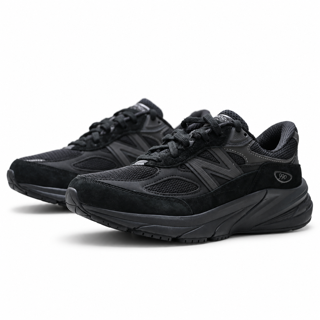 New Balance 990v6 'Black' | Triple Black Suede & Mesh + FuelCell Cushioning + Made in USA, Premium Men's & Women's Lifestyle Sneakers, All-Black Dad Shoes & Running Heritage