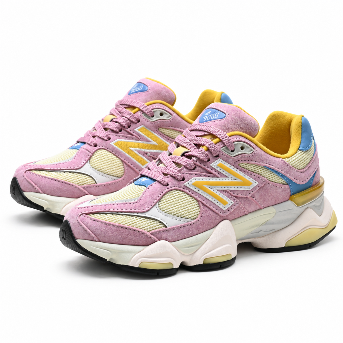 New Balance 9060 "Muted Pink Yellow Blue" Sneakers | Sculptural Chunky Shoes | Colorful Retro Lifestyle | Unisex