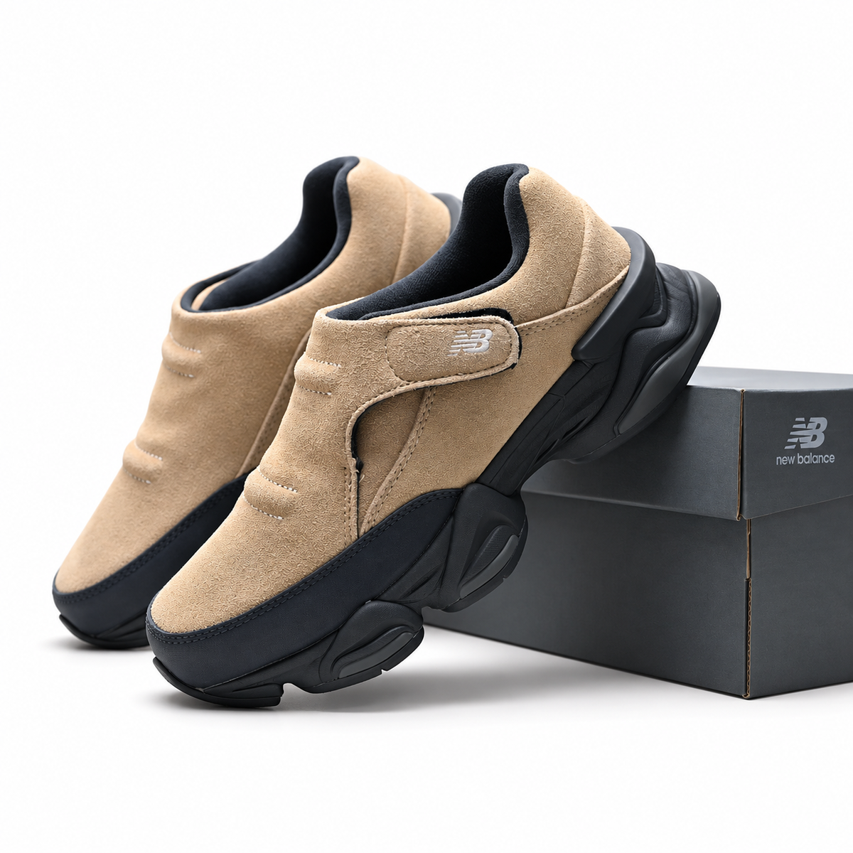 New Balance 9060 Slip-On "Brown Suede" | Sculptural Chunky Sneakers | No-Lace High-Top | Unisex