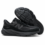 New Balance 990v6 Triple Black Made in USA Sneakers – Suede Mesh Lifestyle Running Shoes with ENCAP Cushioning