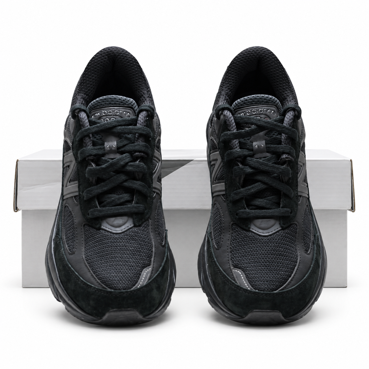 New Balance 990v6 Triple Black Made in USA Sneakers – Suede Mesh Lifestyle Running Shoes with ENCAP Cushioning