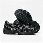 ASICS GEL-1130 Black Pure Silver Retro Running Sneakers – Unisex Mesh GEL Cushioned Shoes