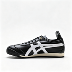 Onitsuka Tiger Mexico 66 SD 1183A872-003 | Black/White Leather Retro Sneakers | Unisex Classic Vintage Running Shoes