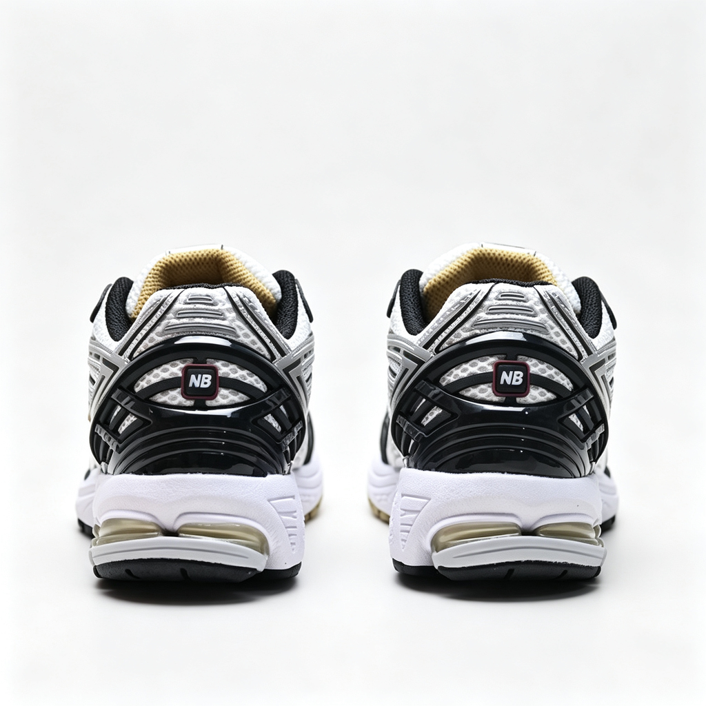 New Balance 1906R White Black Gold Sneakers – Unisex Mesh Retro Running Shoes with N-ERGY Cushioning