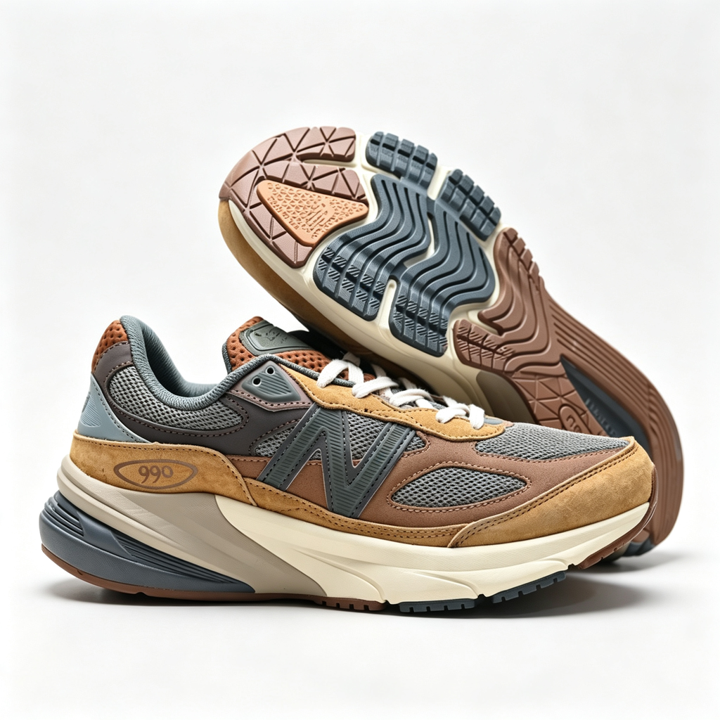 New Balance 990v6 'Brown Earth' | Suede & Mesh Upper + FuelCell Cushioning + Made in USA, Premium Unisex Lifestyle Sneakers, Retro Runner & Outdoor Style Dad Shoes