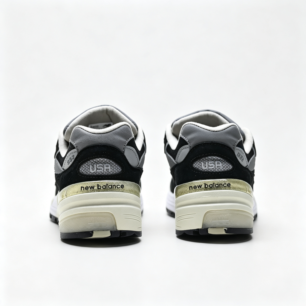 New Balance 992 'Black Grey' | Premium Suede & Mesh + ABZORB Cushioning + Made in USA, Men's & Women's Lifestyle Sneakers, Classic Retro Runner & Streetwear Essential