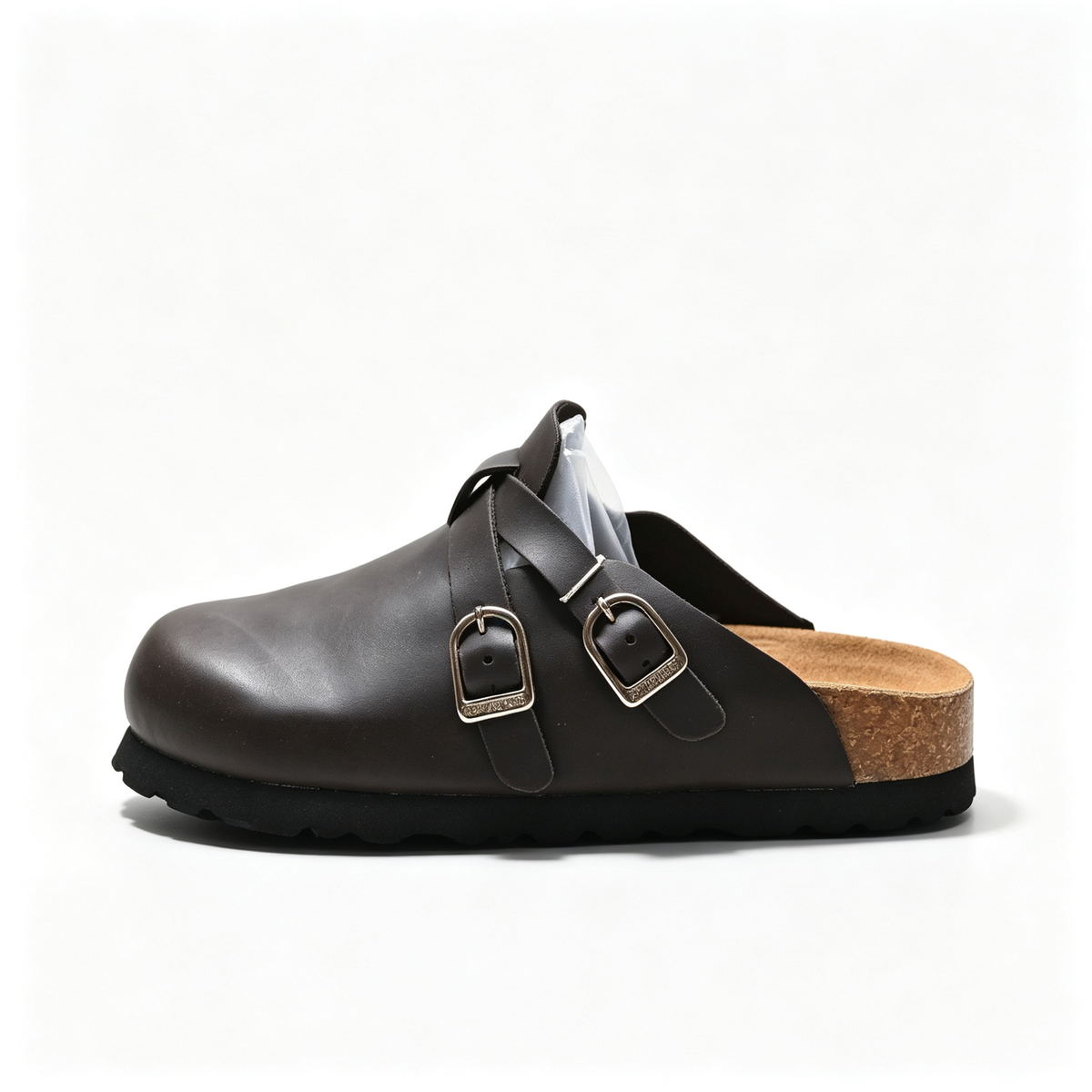 Birkenstock Boston | Black Smooth Leather + Super Grip Sole + Double Strap, Unisex Waterproof-Ready Clogs, Premium Orthopedic Slip-Ons