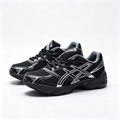 ASICS GEL-1130 Black Pure Silver Retro Running Sneakers – Unisex Mesh GEL Cushioned Shoes