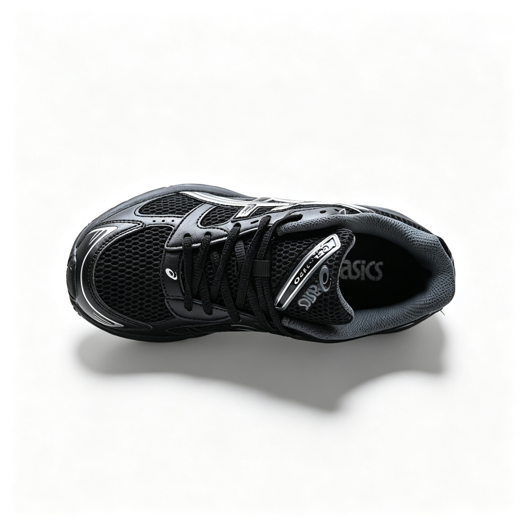ASICS GEL-1130 Black Pure Silver Retro Running Sneakers – Unisex Mesh GEL Cushioned Shoes