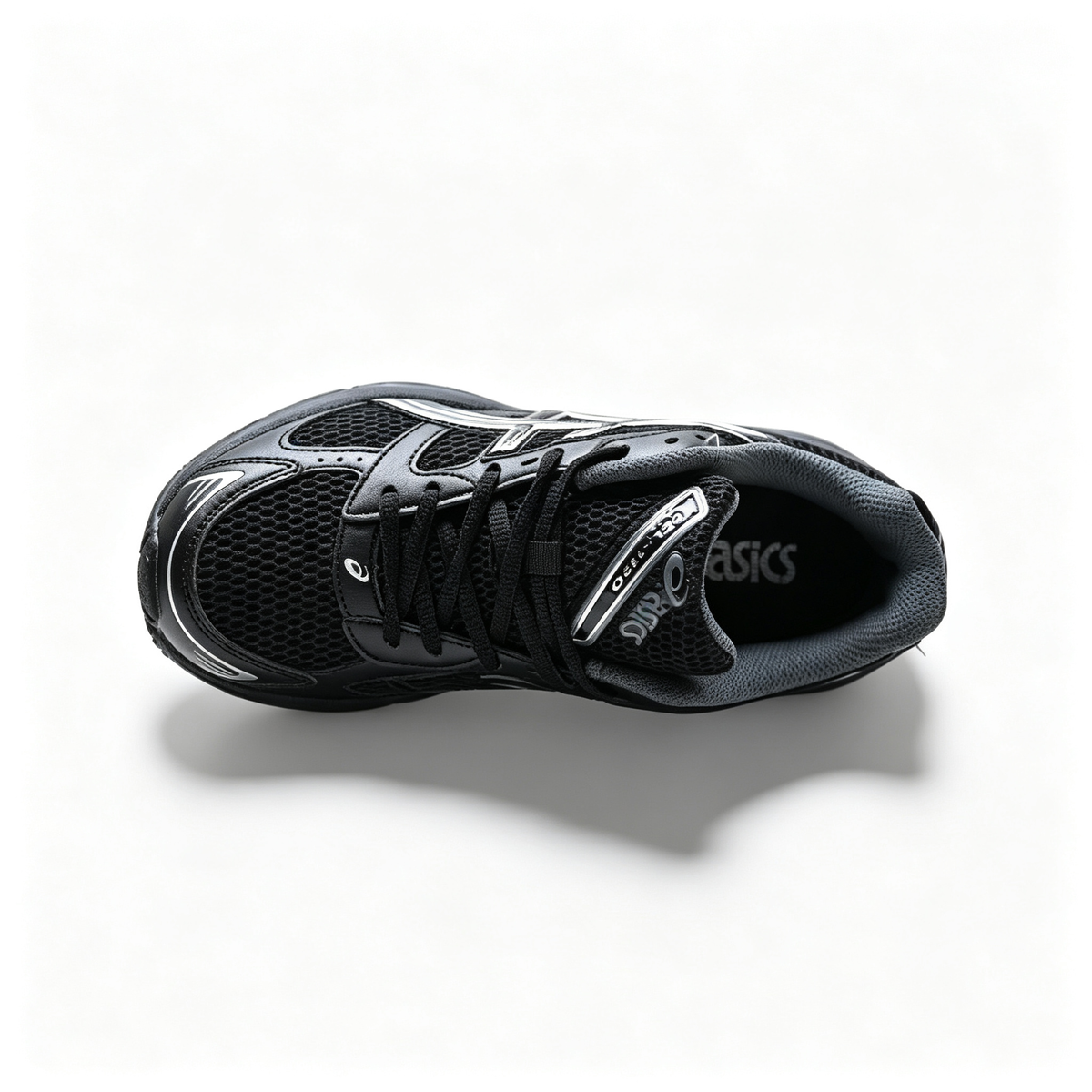 ASICS GEL-1130 Black Pure Silver Retro Running Sneakers – Unisex Mesh GEL Cushioned Shoes