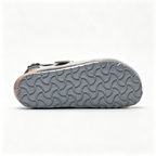 Birkenstock Boston Suede Clogs | Stone Grey + Tonal Grey Sole + Adjustable Strap, Unisex Minimalist Slip-On Shoes, Soft Footbed & Urban Comfort