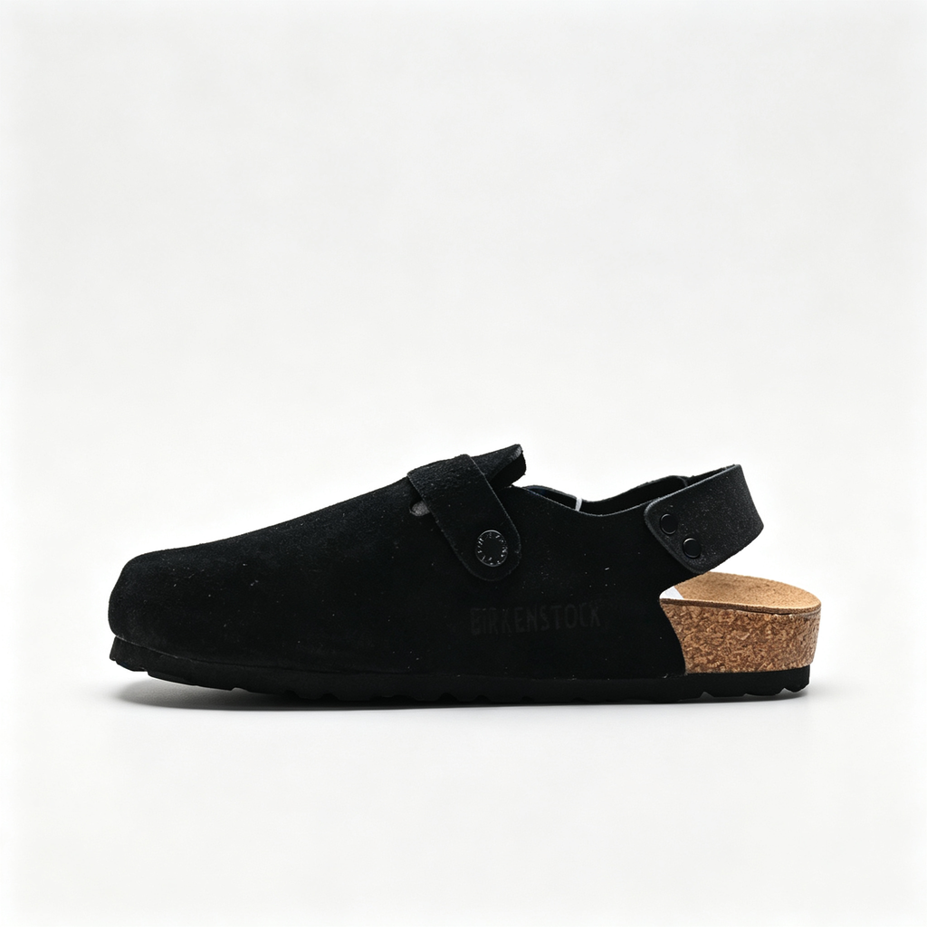 Birkenstock Boston Suede Clogs | All Black + Soft Footbed + Textured Grip Sole Unisex Minimalist Slip-On Shoes Urban Streetwear Essential