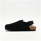 Birkenstock Boston Suede Clogs | All Black + Soft Footbed + Textured Grip Sole Unisex Minimalist Slip-On Shoes Urban Streetwear Essential